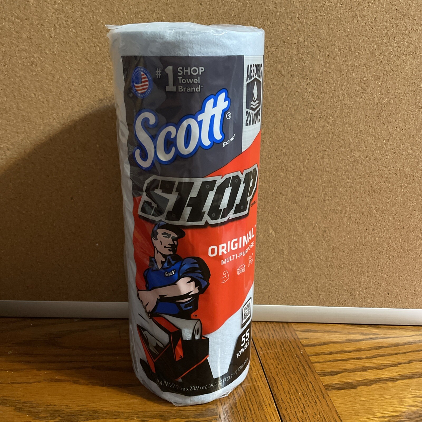 Scott Original Blue Shop Paper Towel Roll, (55 sheets per Roll)