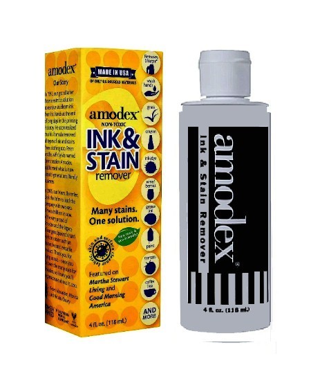 4oz Amodex Ink and Stain Remover for Clothing Nontoxic Made in USA Free Shipping