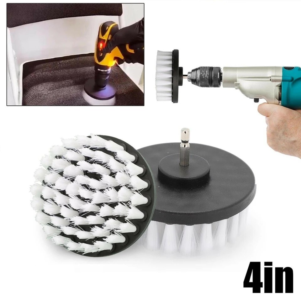 Drill Brush Soft Bristle Use w/Power Drill Upholstery Cleaning