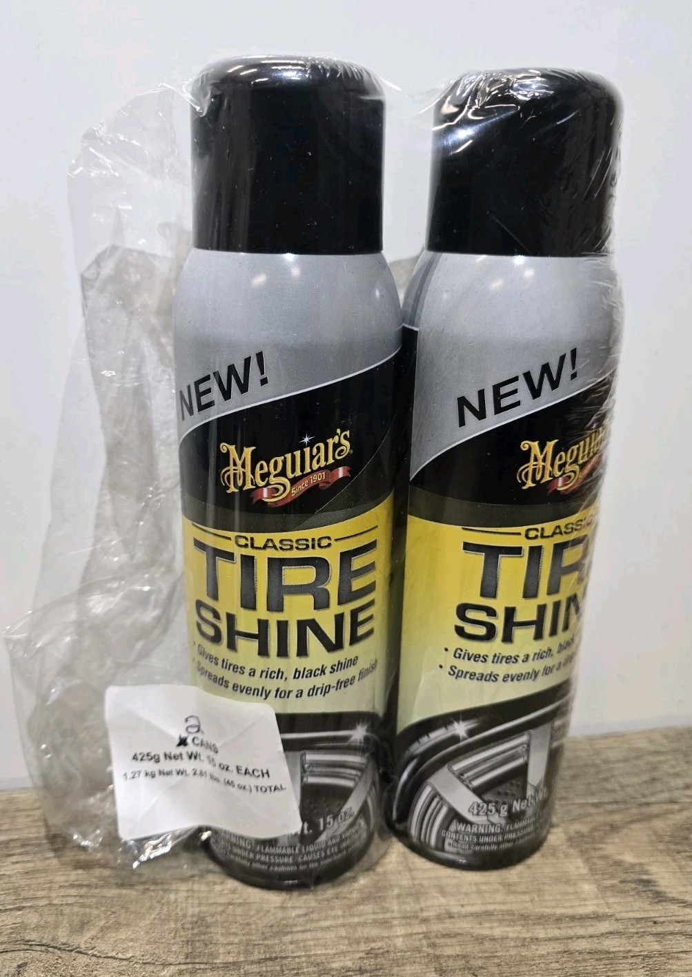 Meguiar’s Classic Tire Shine, 15 Ounce (Pack of 2) Keep Your Tires Looking NEW