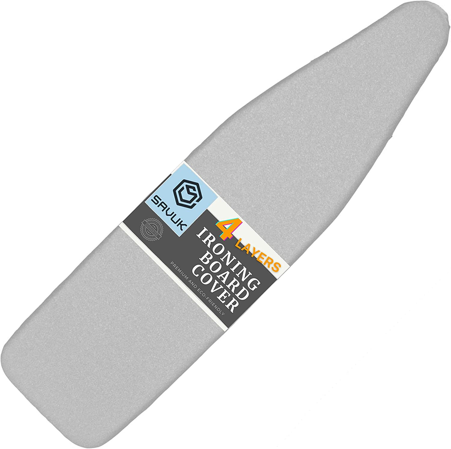 Ironing Board Cover and Pad Standard Size Silicone Coated 4 Layers 15X54 Inch Ex