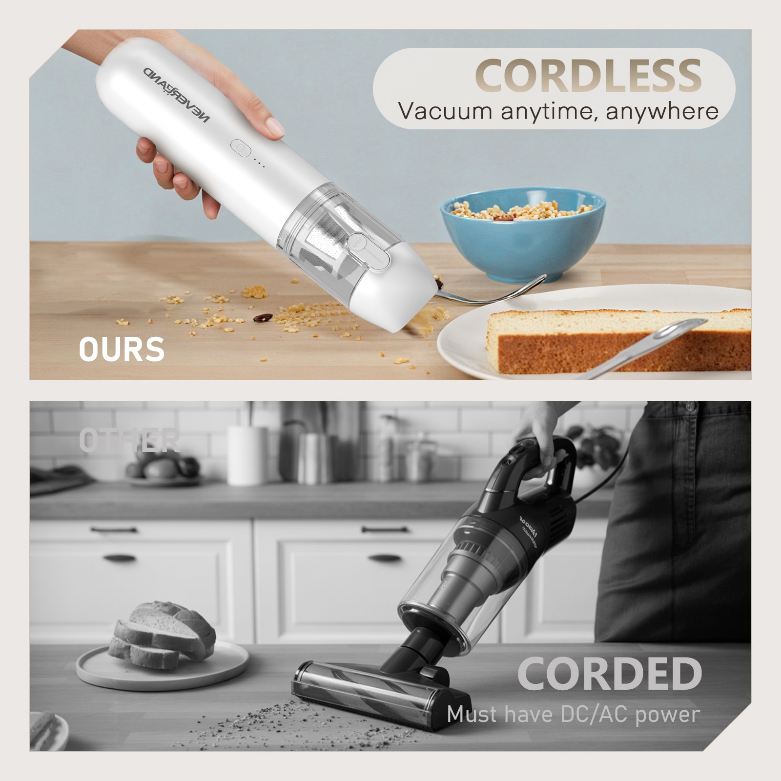 4-in-1 Portable Mini Cordless Vacuum Cleaner Handheld 80000RPM 7500mAh Battery