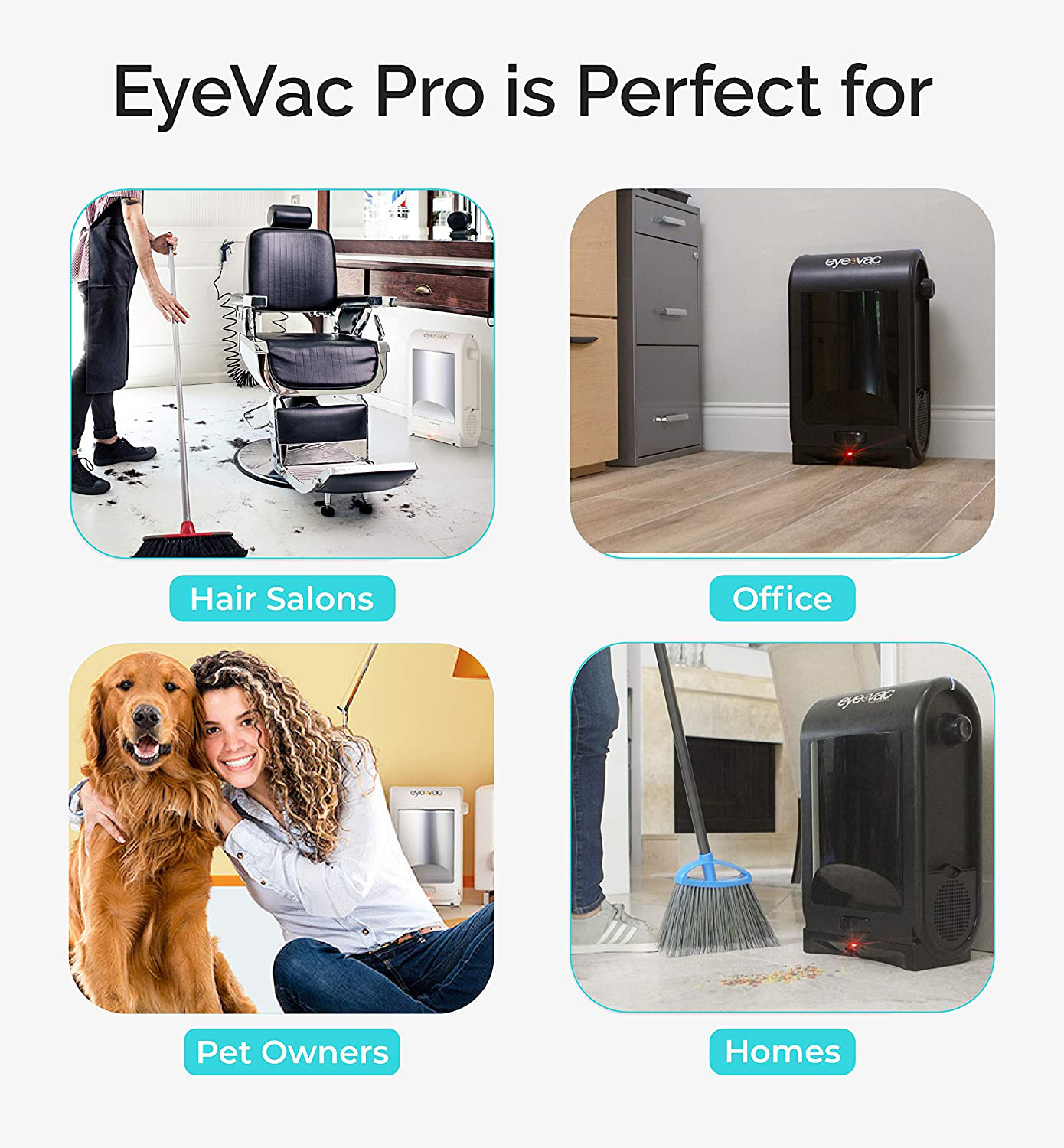 EyeVac PRO Touchless Stationary Vacuum – 1400 Watts Professional Vacuum