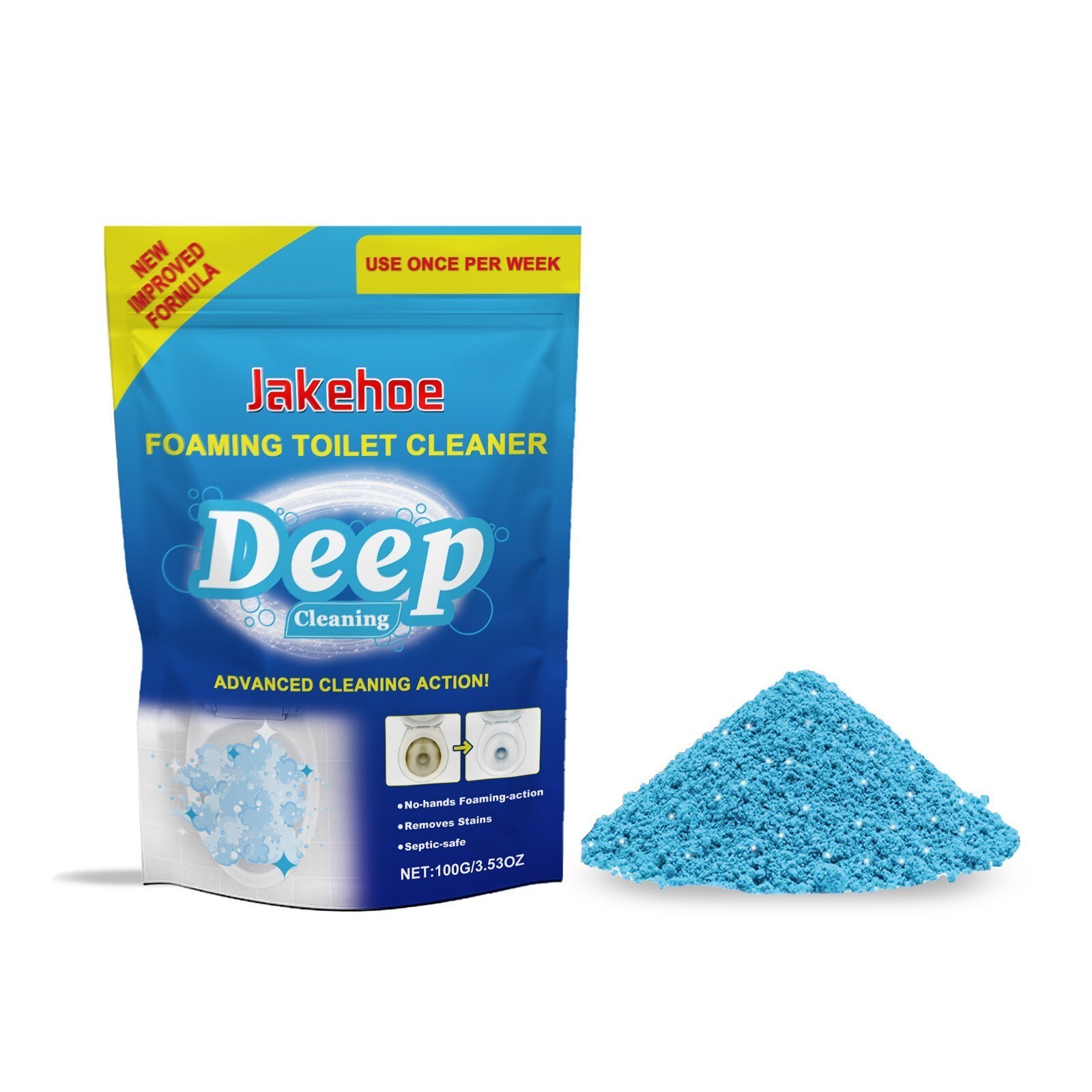 1-5x Splash Foam Toilet Bowl Stains Cleaner Powder 100g Remove Odor Stains Fresh