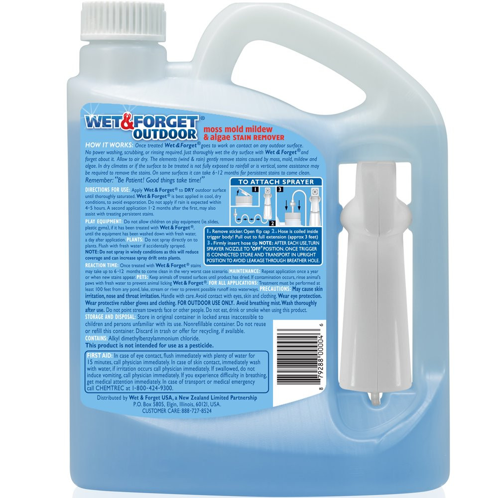 Liquid Outdoor Surface Cleaner Moss Mold Mildew & Algae Stain Remover