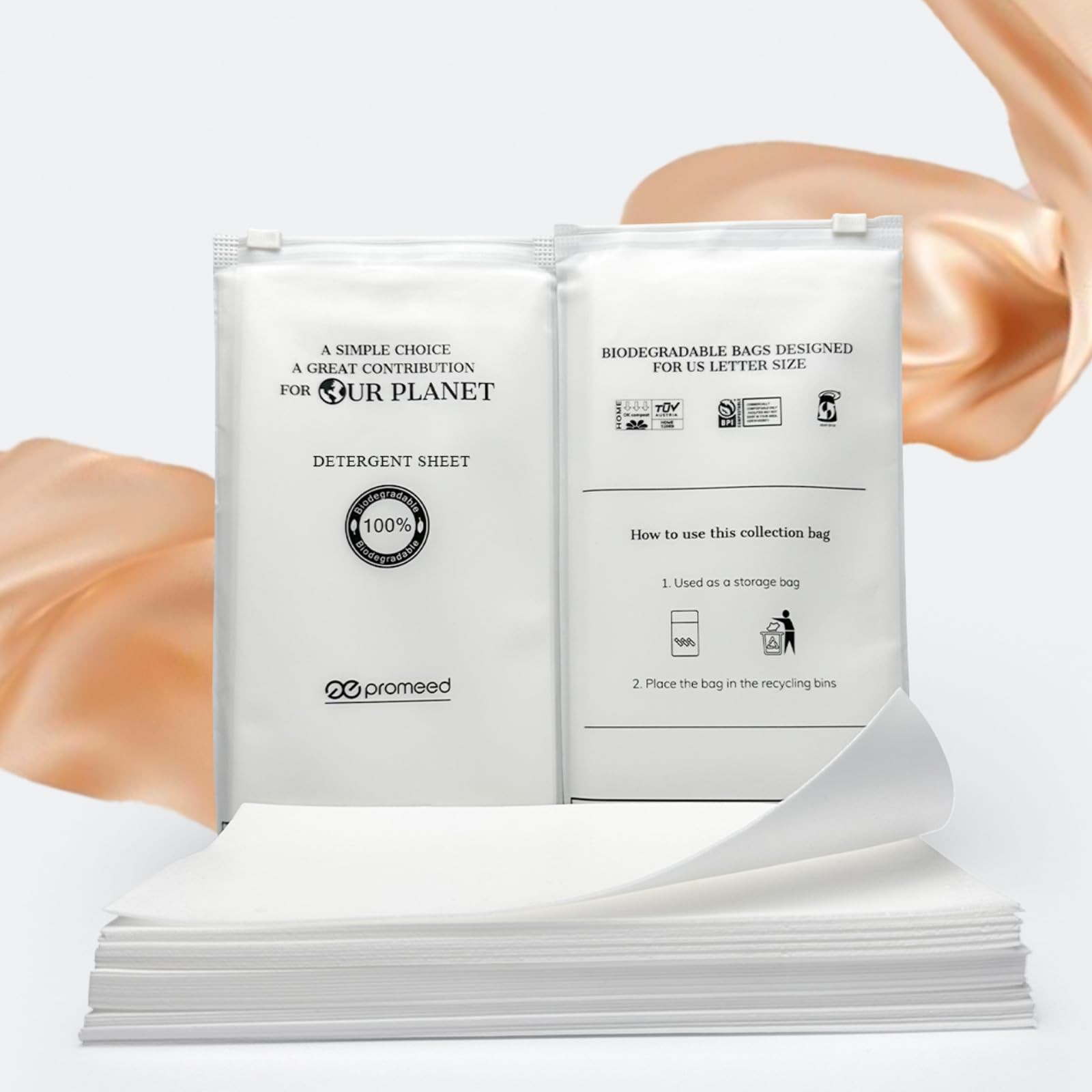 30 PCS Unscented Silk Detergent Sheets 60 Loads EcoFriendly Fragrance Free
