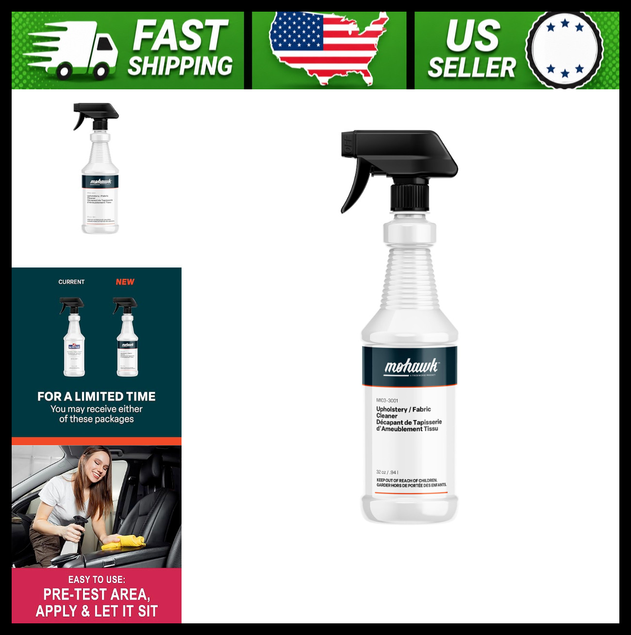 Mohawk Upholstery Fabric Cleaner 32 oz Bottle
