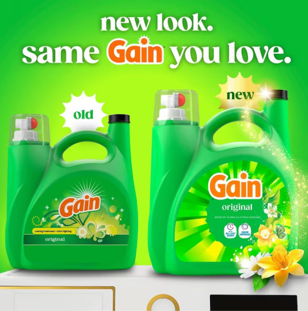 (2 Pack) Gain Original Original HE Laundry Detergent 100 Loads 132 -fl oz