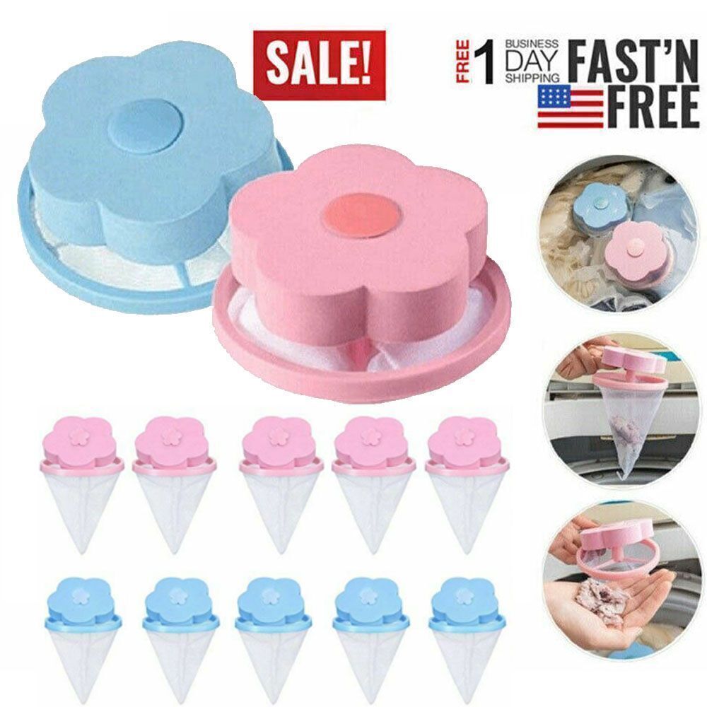 1-10x Floating Pet Fur Catcher Laundry Lint Pet Hair Remover For Washing Machine