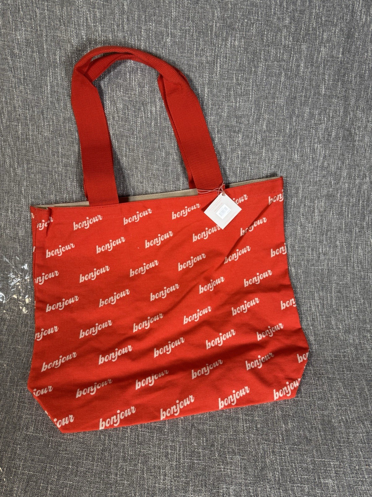 Ban.do Bonjour Tote Bag – Brand New with Tags – Pink & Red – Cute Fun Gift