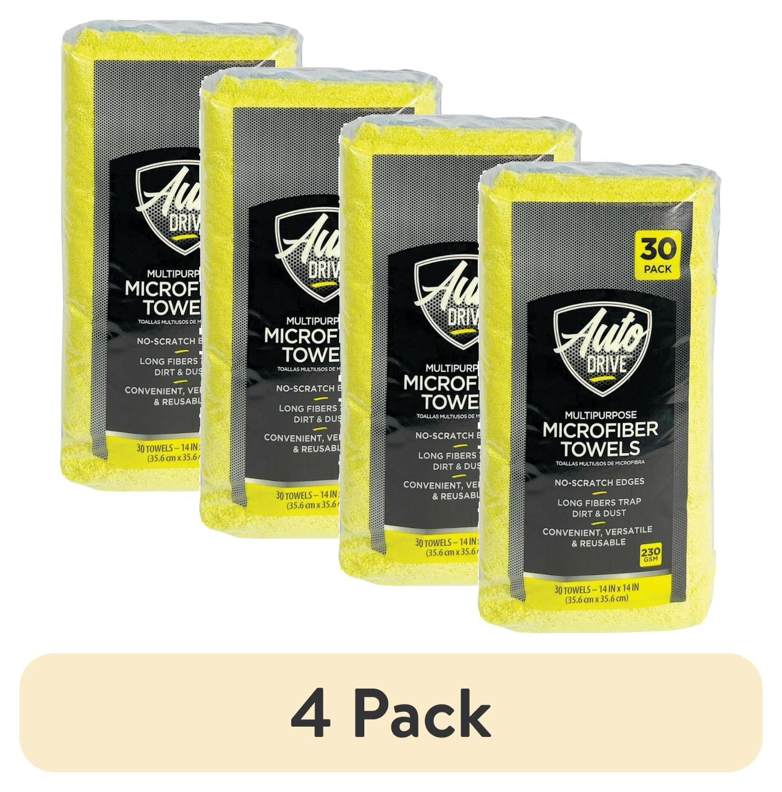 Microfiber Towels 14×14 Inch 30 Pack Multipurpose Car Detailing Cleaning Cloths