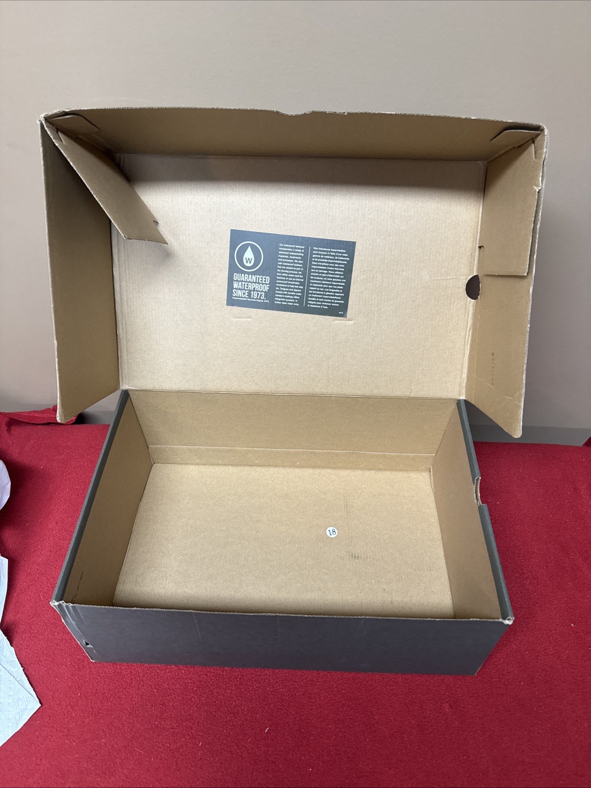 Timberland Empty Shoe Replacement Box 17.5x11x6.25” Grey
