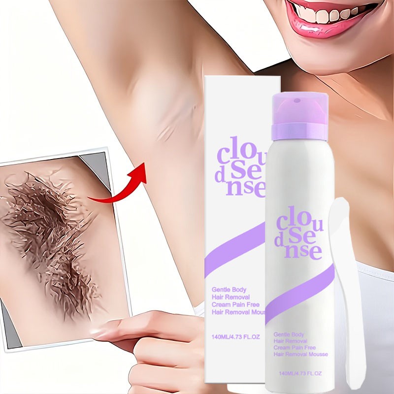 Cloud Sense Gentle Hair Removal Mousse Spray, Aloe & Hyaluronic Acid~2026