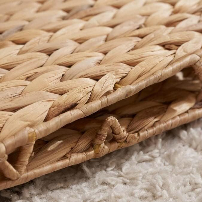 10.5 X 10.5In Wicker Storage Baskets for Shelves, Water Hyacinth Storage Baskets