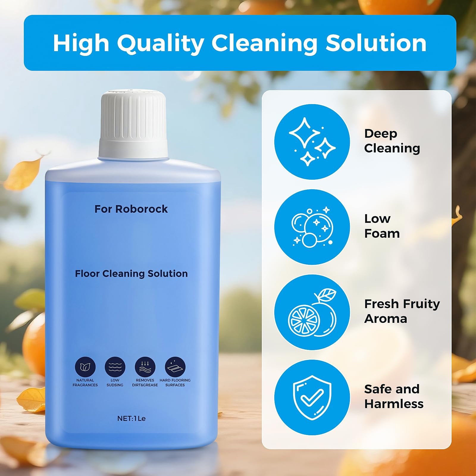 Floor Cleaning Solution for Roborock Robot Vacuum and Wet Dry Vacuum