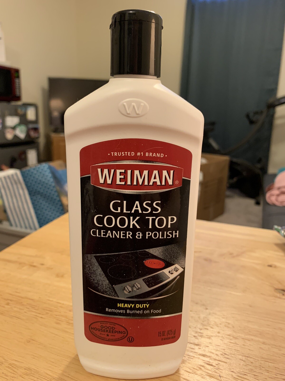 Weiman Ceramic/Glass Cooktop Cleaner & Polish Heavy Duty For Stove Top 15 oz
