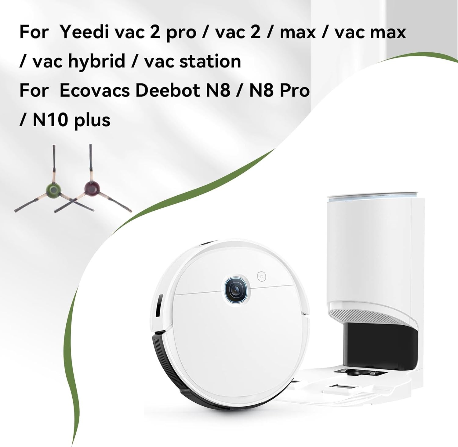 6PCS Side Brush Accessories For Yeedi vac 2 pro vac 2 max vac max vac hybrid