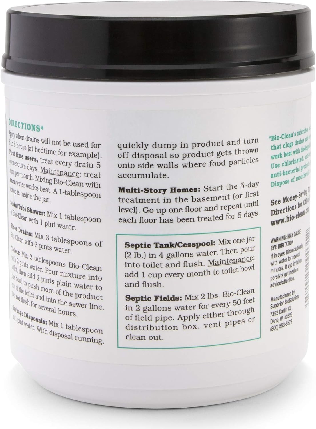All-Natural Drain & Septic Cleaner – Removes Grease & Fats, 100% Guaranteed!
