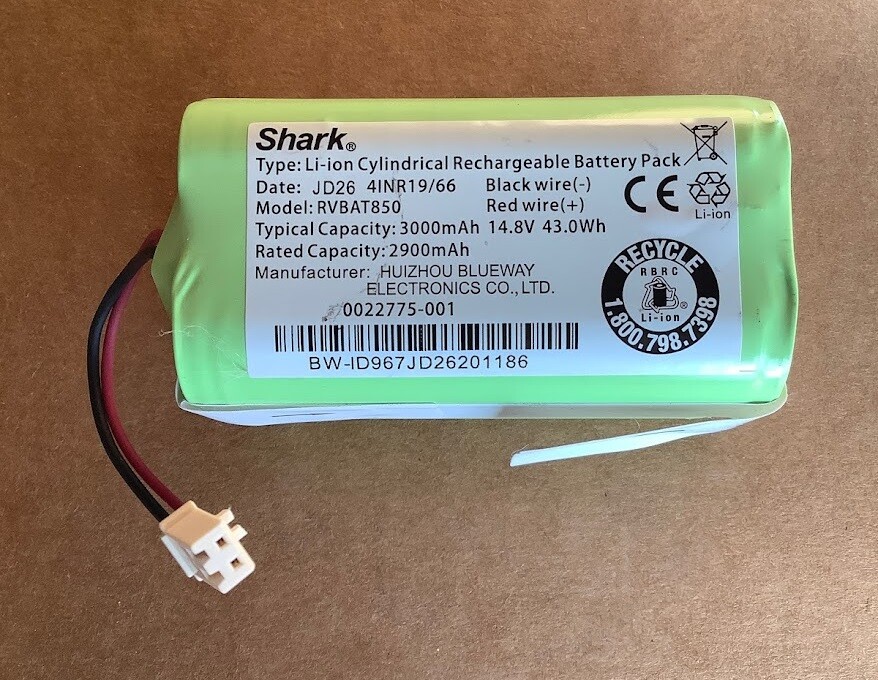 Genuine Shark 14.8V 3000mA Li-ion Battery RVBAT850 for R85 RV850 R87 RV871 Green
