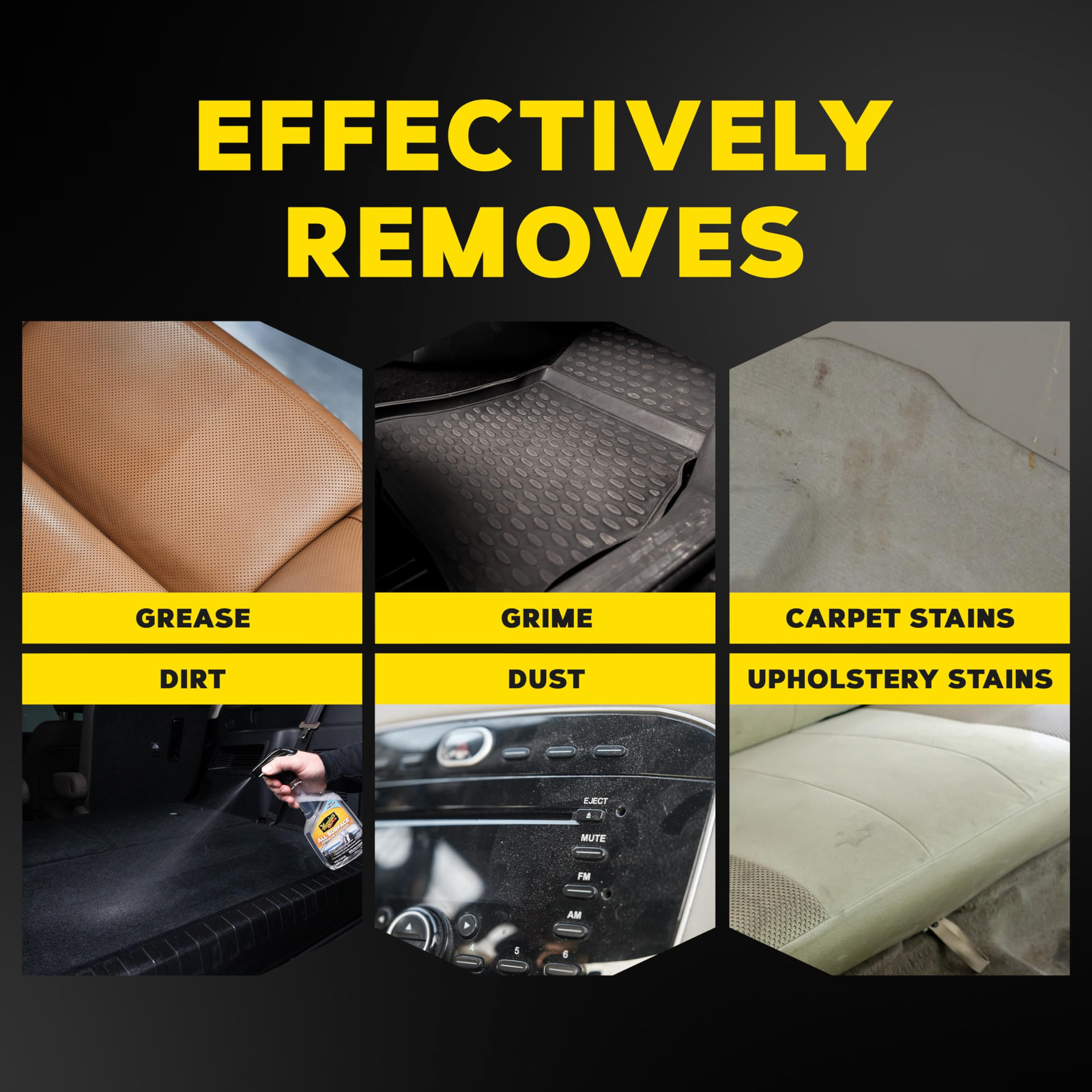 Meguiar’s All Surface Interior Cleaner 16 Fl Oz Deep Cleaning with Citrus Scent