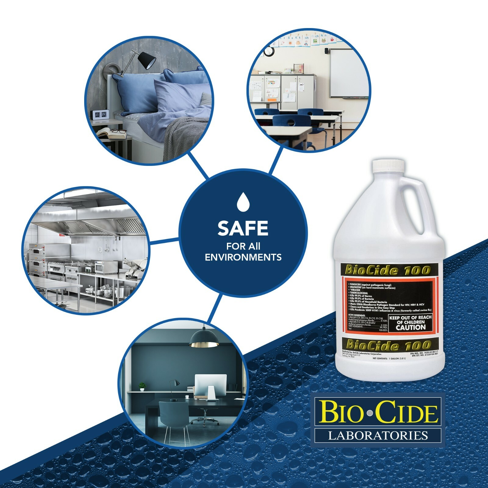 Biocide 100 Multi-Purpose Disinfectant Spray | DIY Mold, Mildew, Fungi Remover