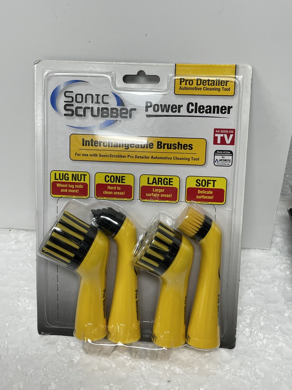 Lot of 4 Sonic Scrubber Pro Detailer Power Cleaner Interchangeable Brushes Pack