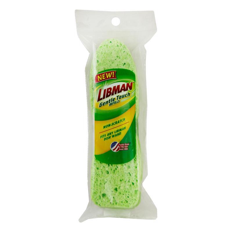 Libman 1131 Green Cellulose Gentle Touch Foaming Dish Wand Refills 3-1/2 W in.