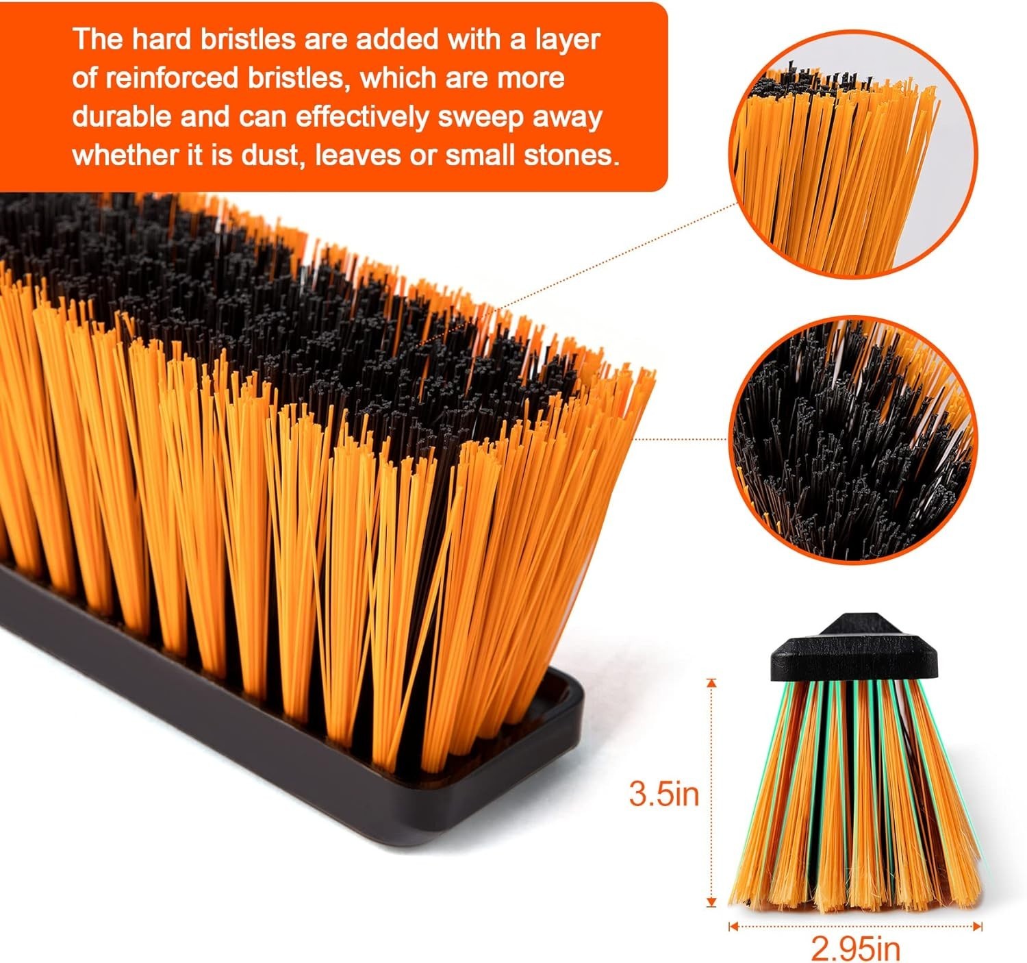 Push Broom Floor Sweeping Brush Large Heavy Duty Outdoor Indoor Garage Deck C…