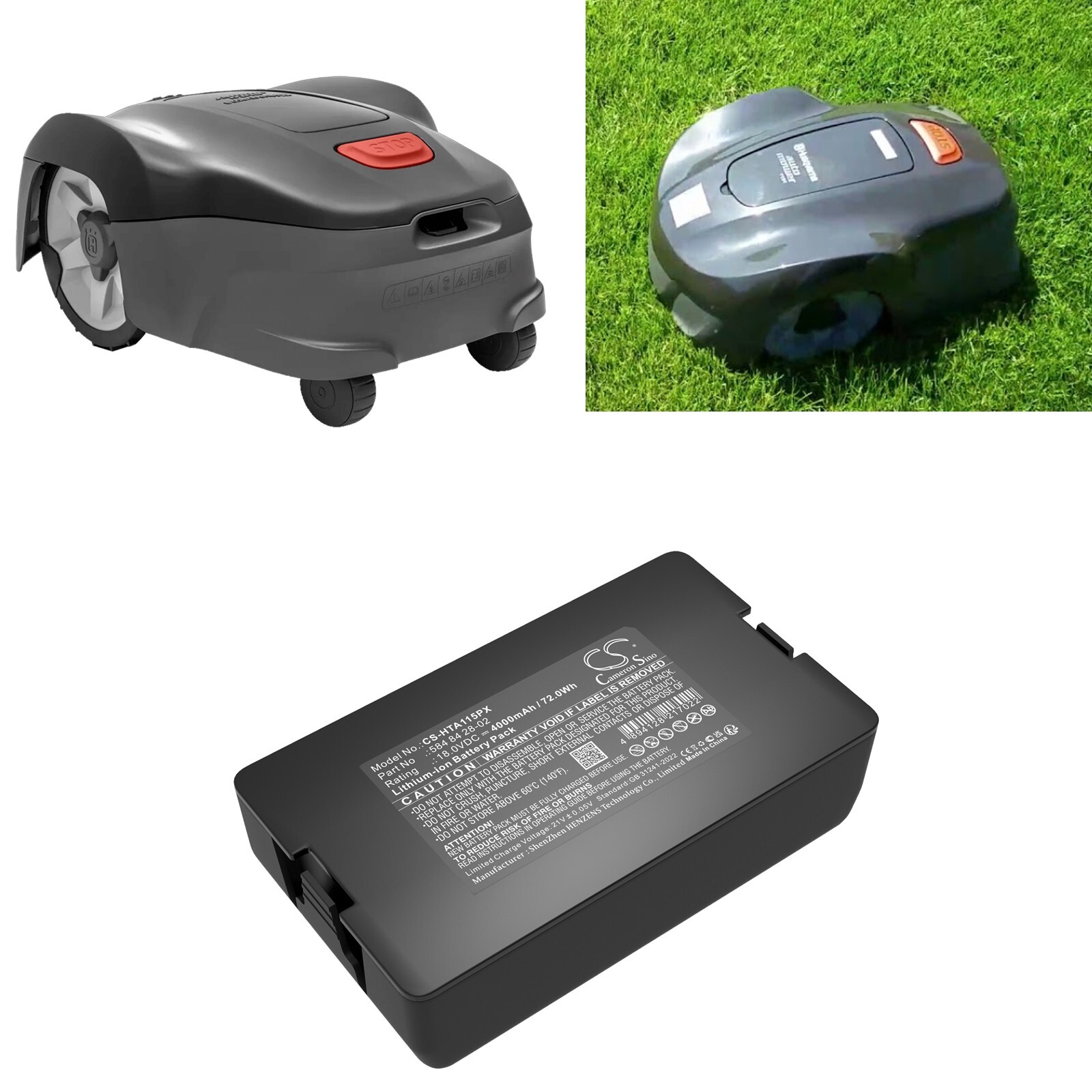 BATTERIE 18V 4000mAh Type 584 84 28-02 For Husqvarna 3 152 020, 115H 2020