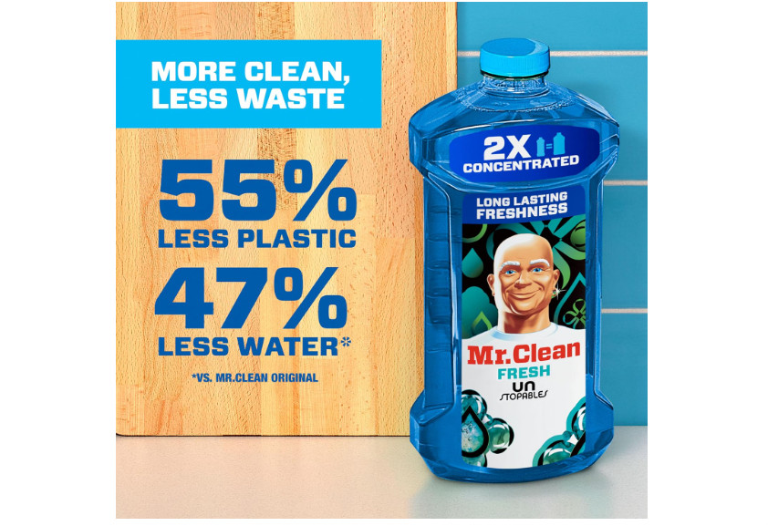 Mr. Clean 2X Concentrated Cleaner Unstopables Fresh 41 Fl Oz Multi Surface