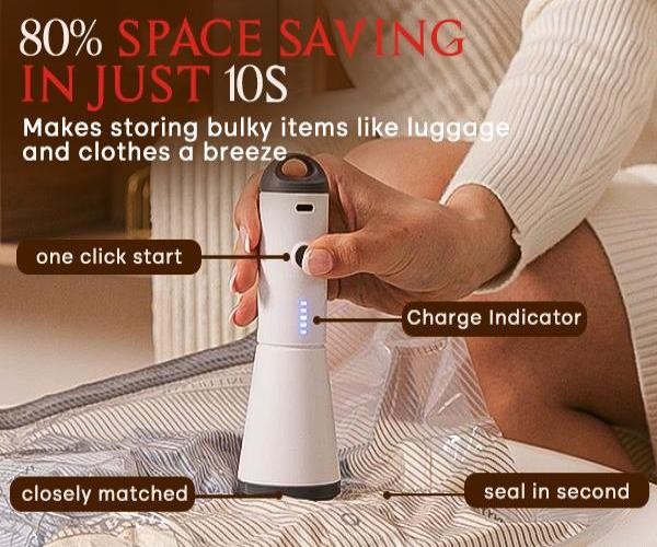 Cordless 2026 Travel Vacuum Bag Set with Rechargeable Air Pump 15 Pack
