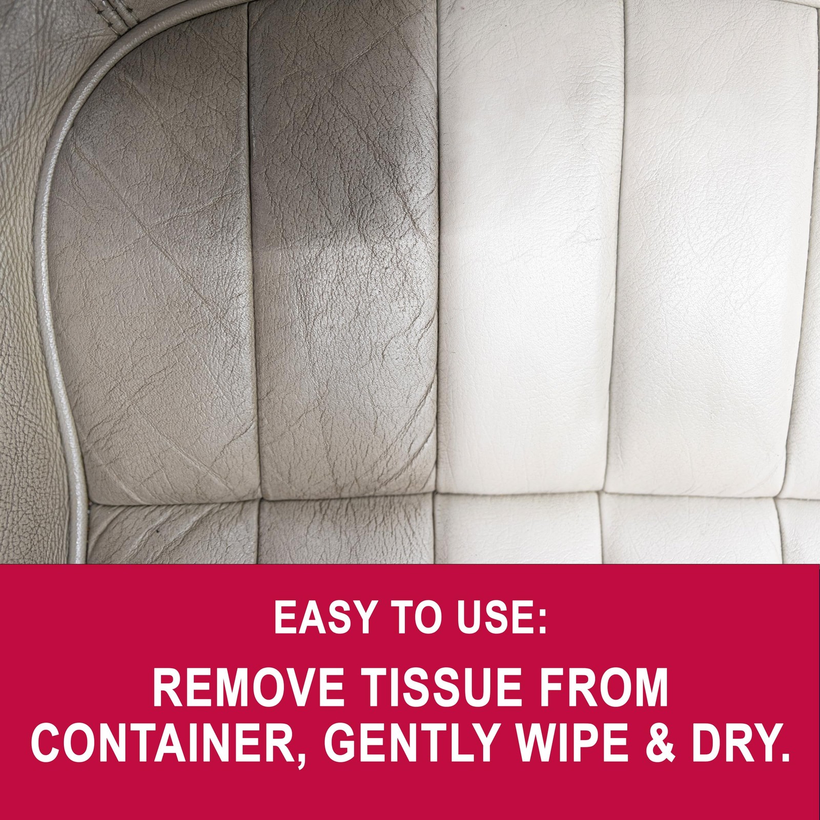 Leather Cleaning Wipes 40 Count Water Based Conditioner For Car Seats Shoes F…