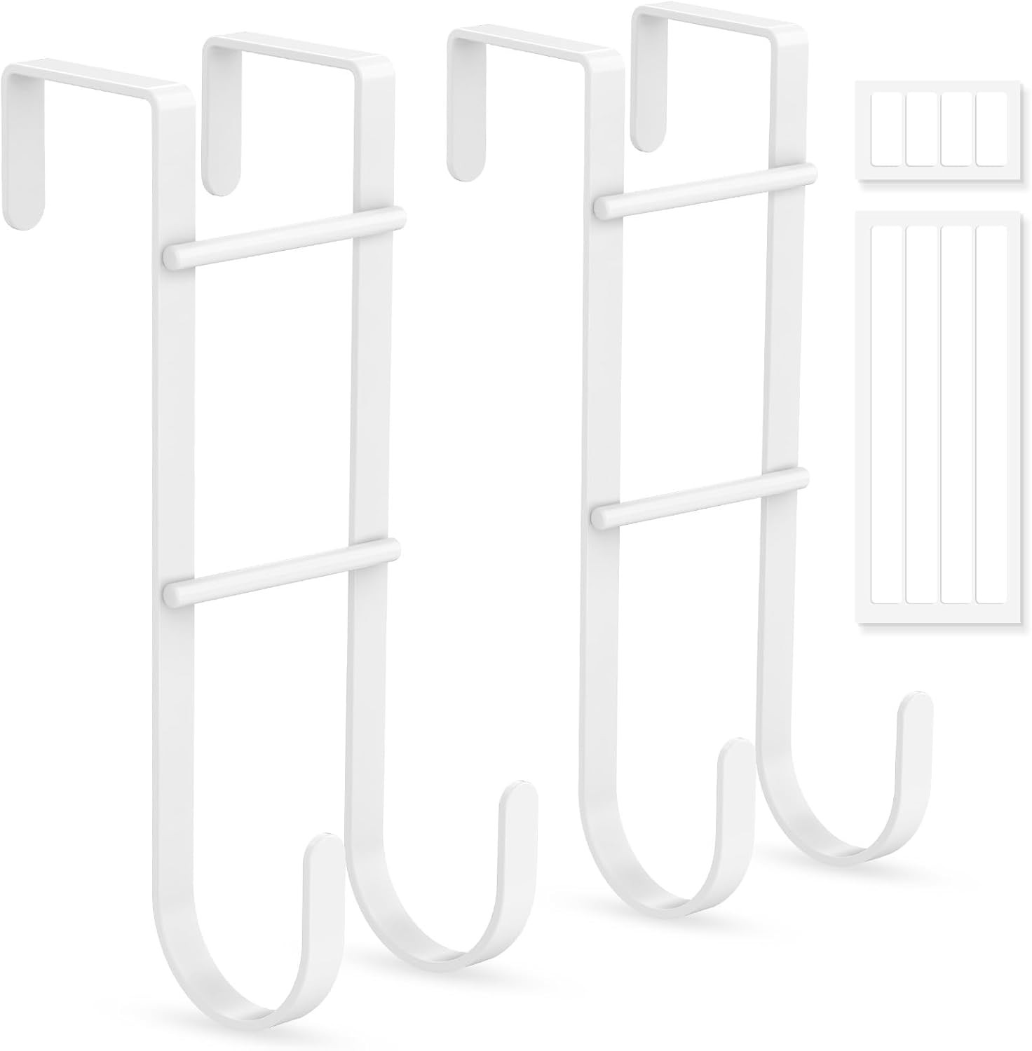 Over the Door Hooks No Assembly Required 2 PCS Double Hanger Heavy Duty Metal