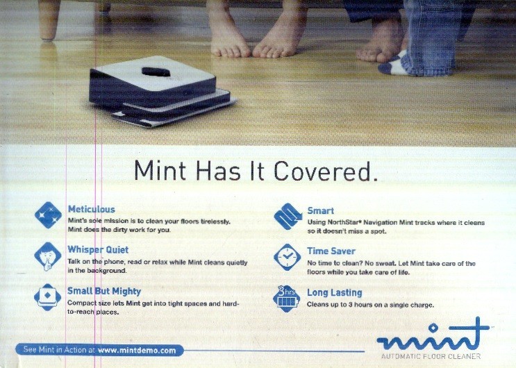 Mint Model 4200 Robotic Automatic Floor Cleaner Sweeps & Mops New Open Box