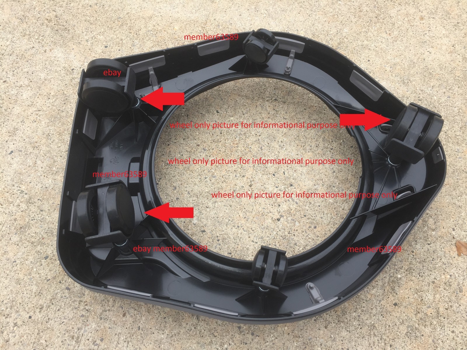 GENUINE RAINBOW VACUUM E2 Black Series Castor Wheel for Dolly R14091