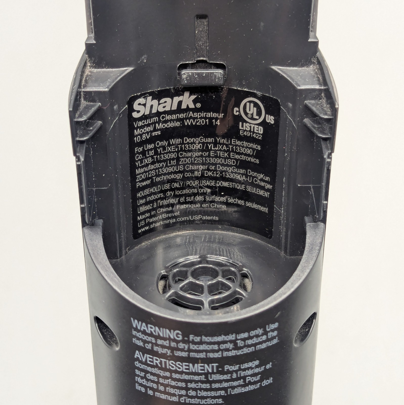 Shark WANDVAC WV201 Replacement Cordless Handheld Vacuum Main Unit NO BATTERY