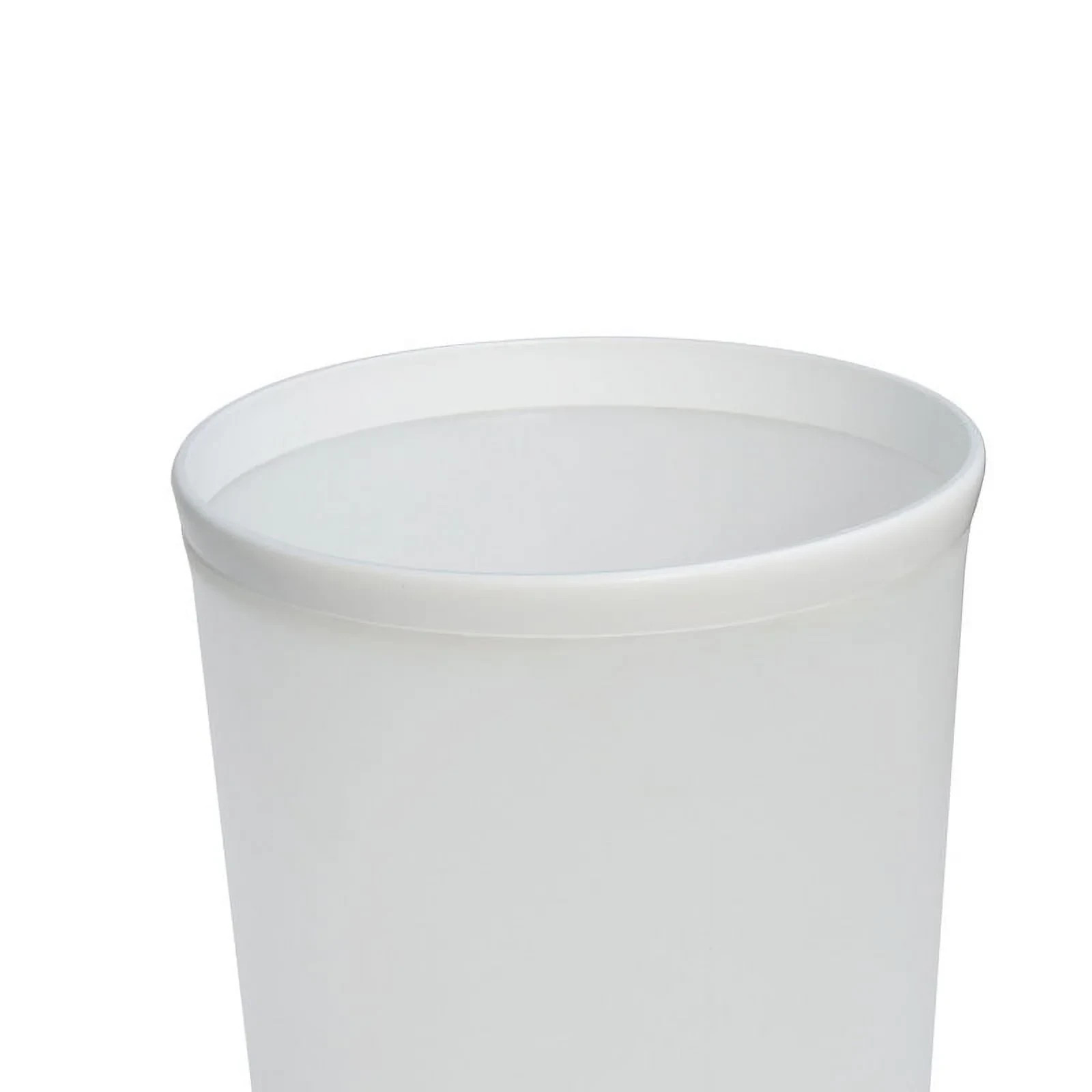 Mainstays Frosted Plastic Bathroom White Wastebasket, 2.1 gal