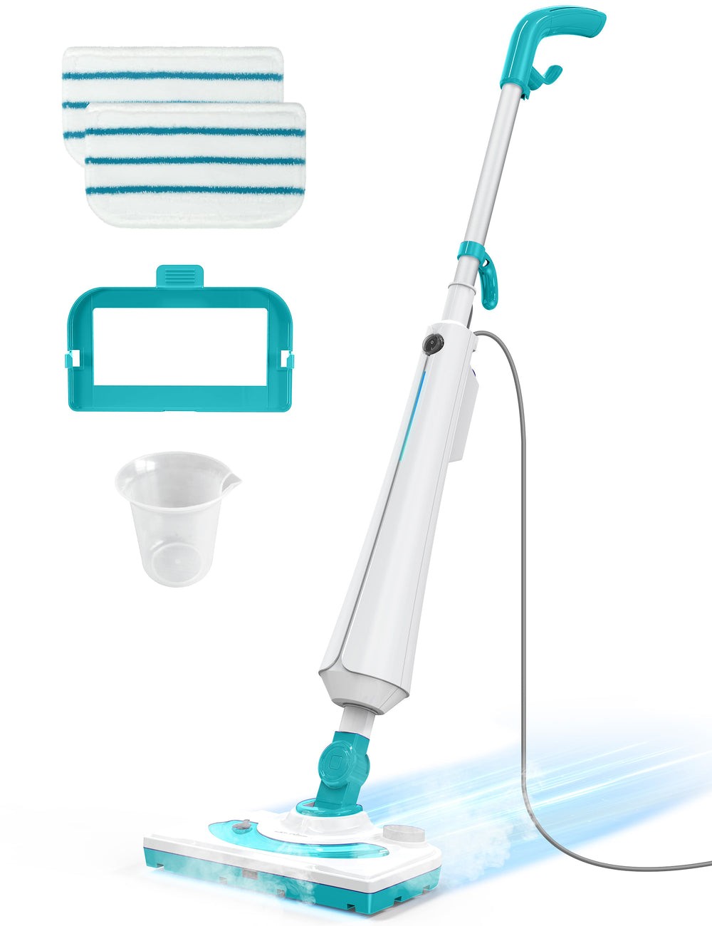 Professional Steam Mop Cleaner, 1300W Floor Steamer with Detergent Chamber, 2…