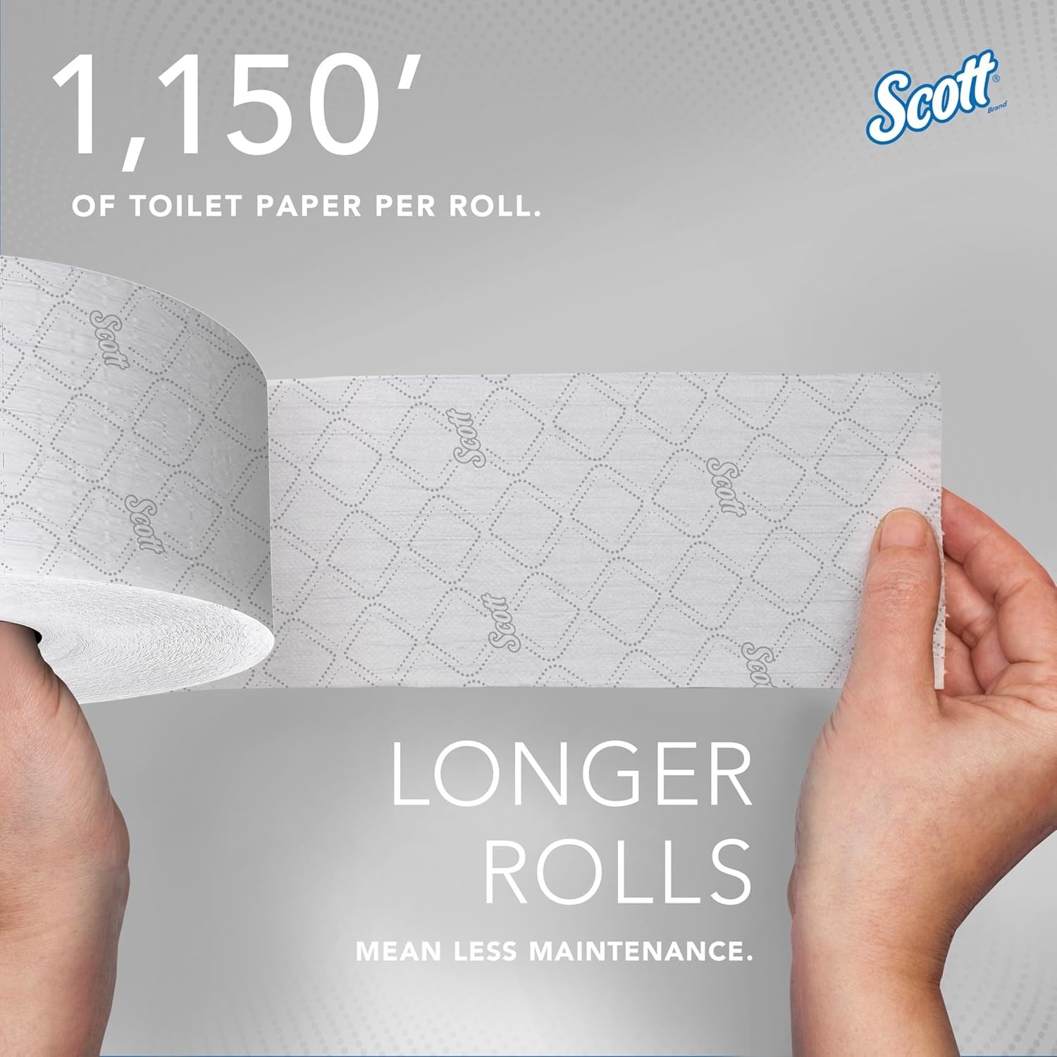 Scott Professional Coreless Jumbo Toilet Paper 2-Ply 1150ft 12 Rolls Bulk 07006
