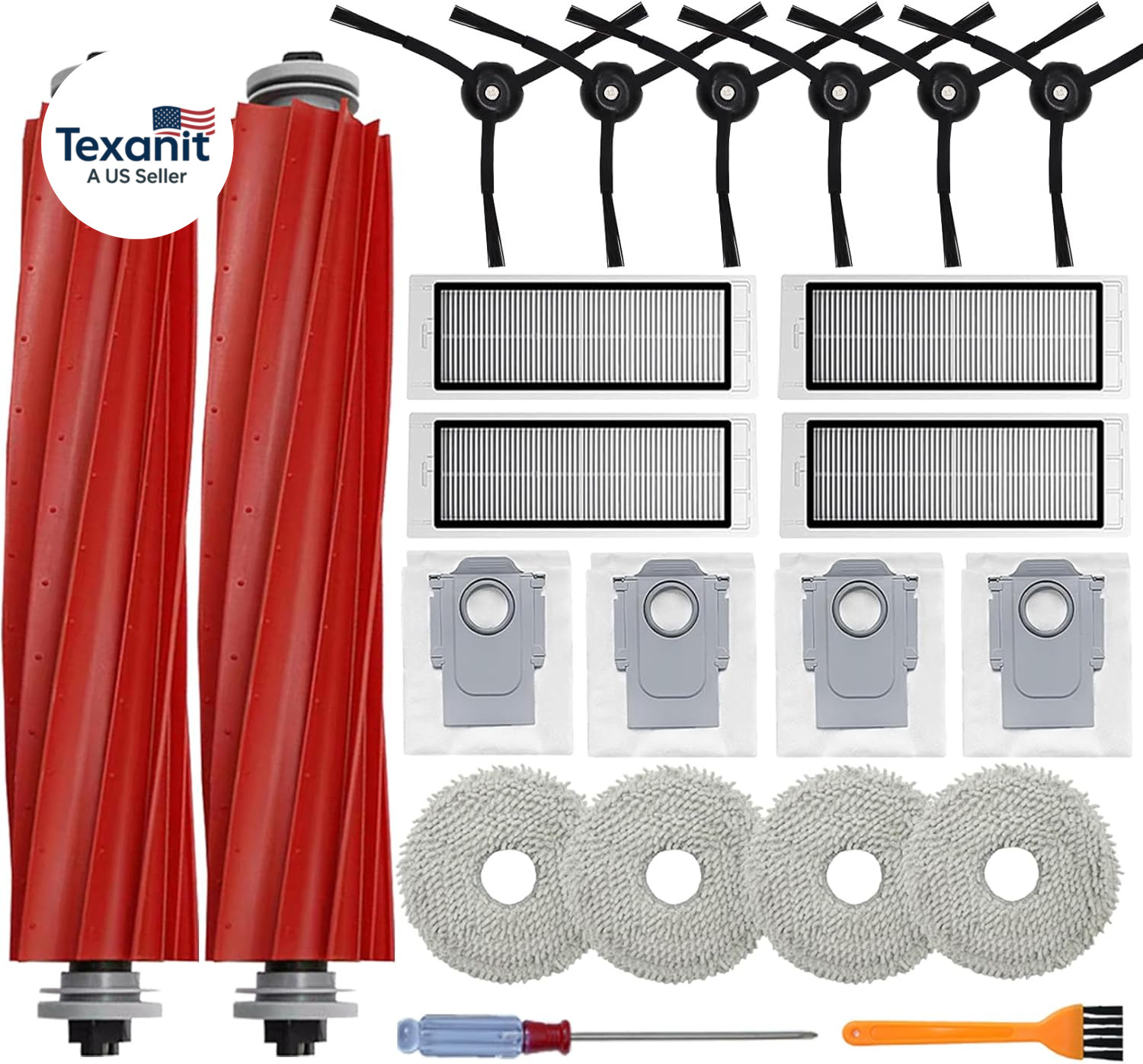 Accessories Kit Compatible with Roborock Q Revo【Not for Qrevo S/Pro/Plus/Maxv】Ro