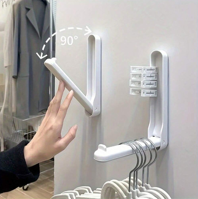 1 pc Foldable Hanger Space Saver Hook Closet Organizer Rack