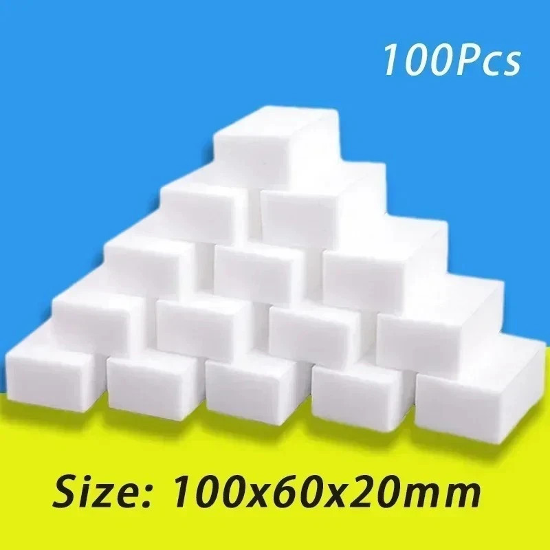 100 PCS Sponge Eraser BULK PACK Melamine Cleaning Foam 3/4″ Thick Kitchen Bath