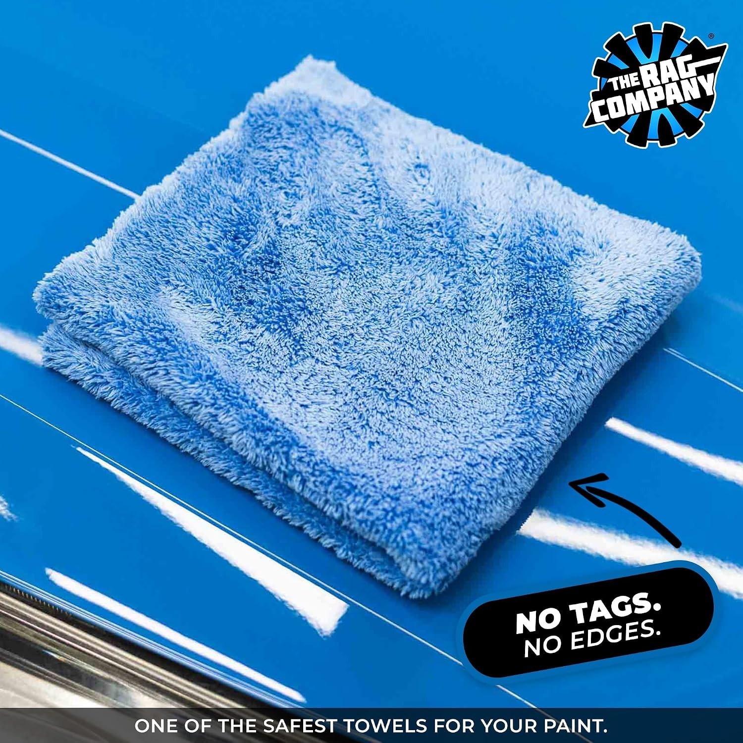 Eagle Edgeless 500 Professional Korean 70/30 Blend Microfiber Towels, (4 Pack)