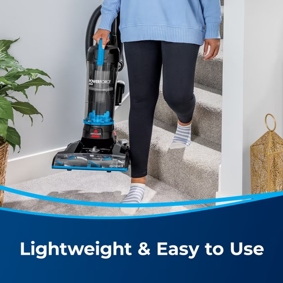 BISSELL Upright Vacuum Cleaner PowerForce Helix 3313, Blue & Black