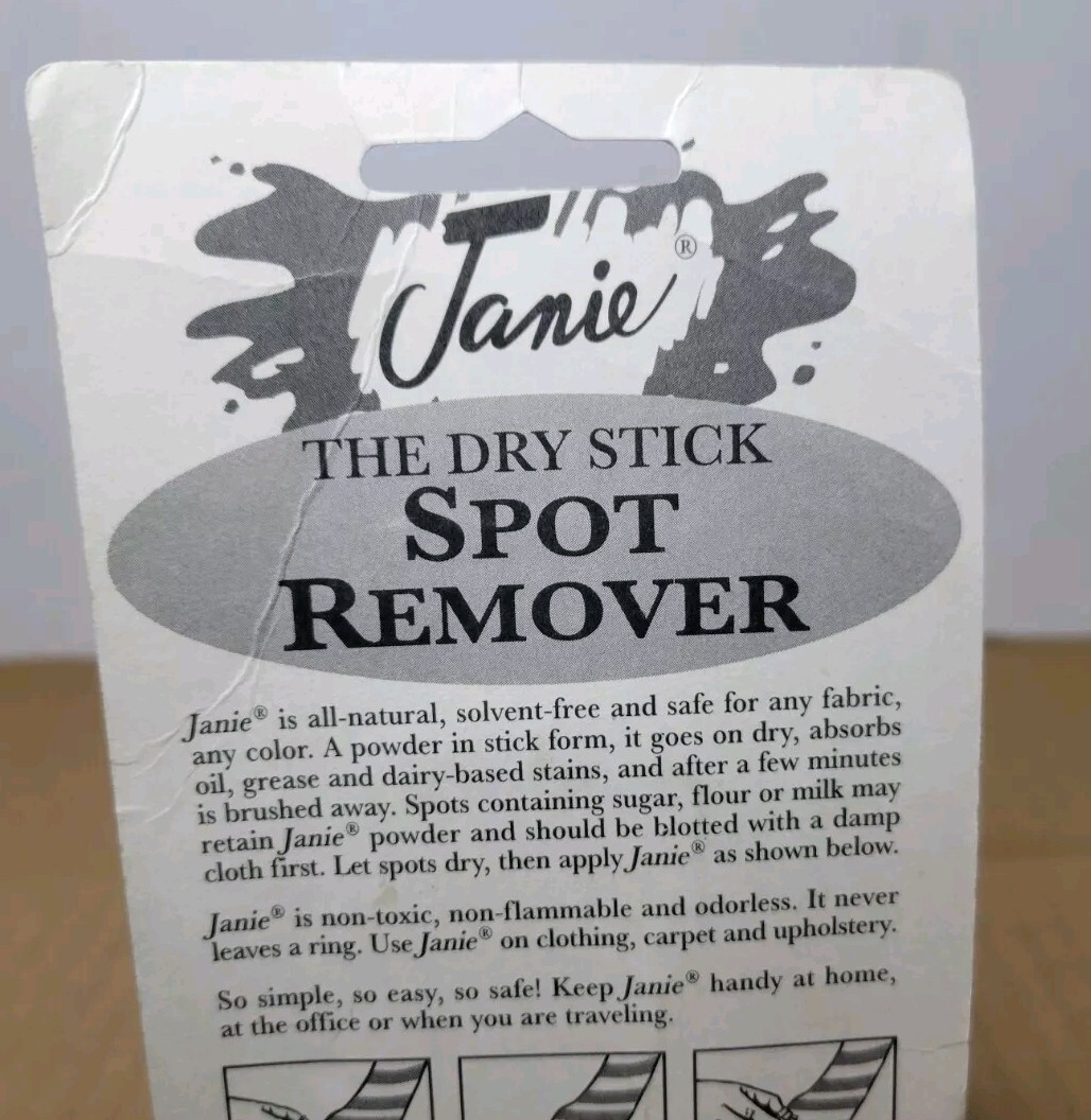 Janie The Dry Stick Spot Remover Cleaner 0.4 oz – NEW AND SEALED IN PACK!