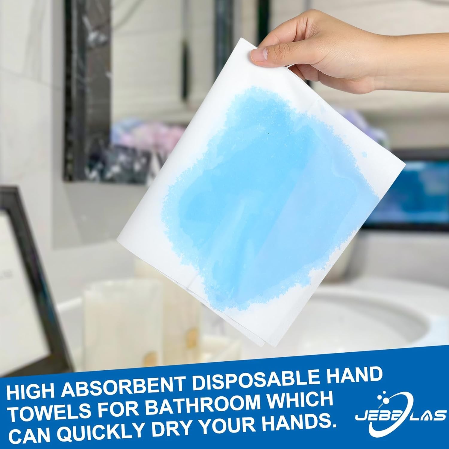 JEBBLAS Disposable Guest Towels, 7.8” X 15.7”inches, 200 Count