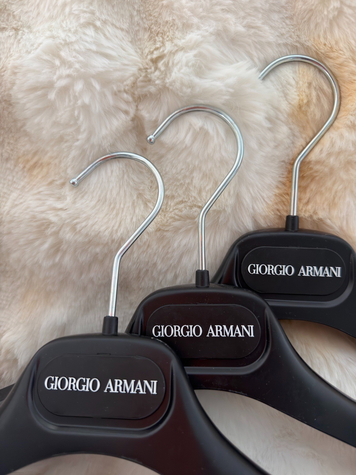 GIORGIO ARMANI Shirt Jacket Blouse Hangers Set Of 5 Length 17 in. (no scratches)