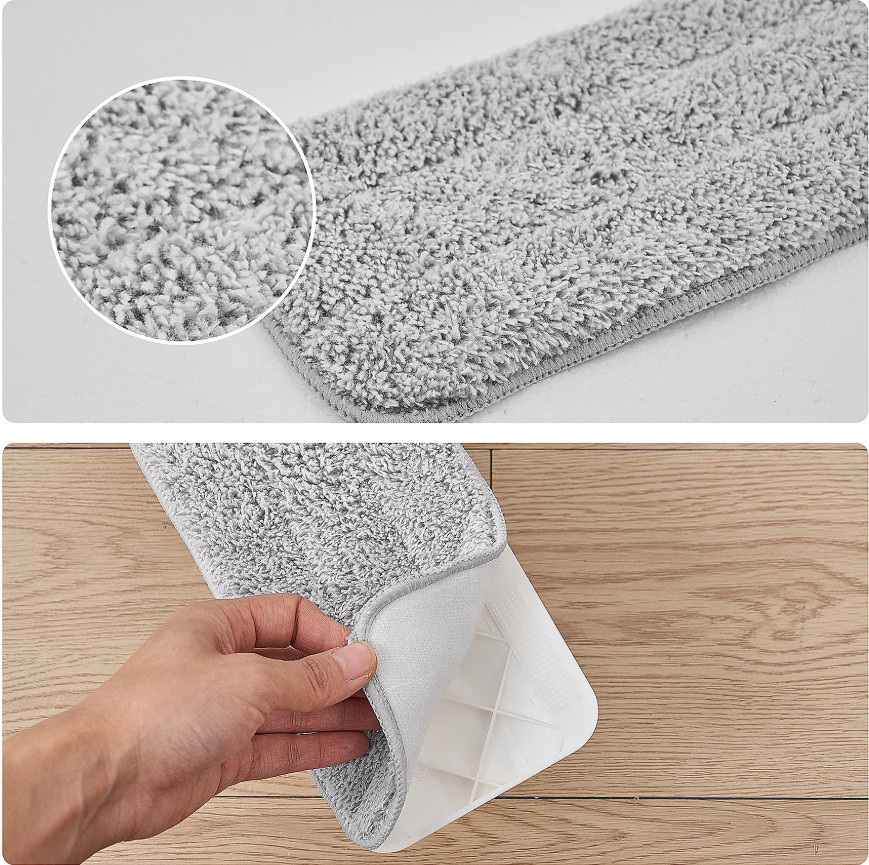 True & Tidy 6pc Replacement Mop Pad Set for SPRAY-360-Gray