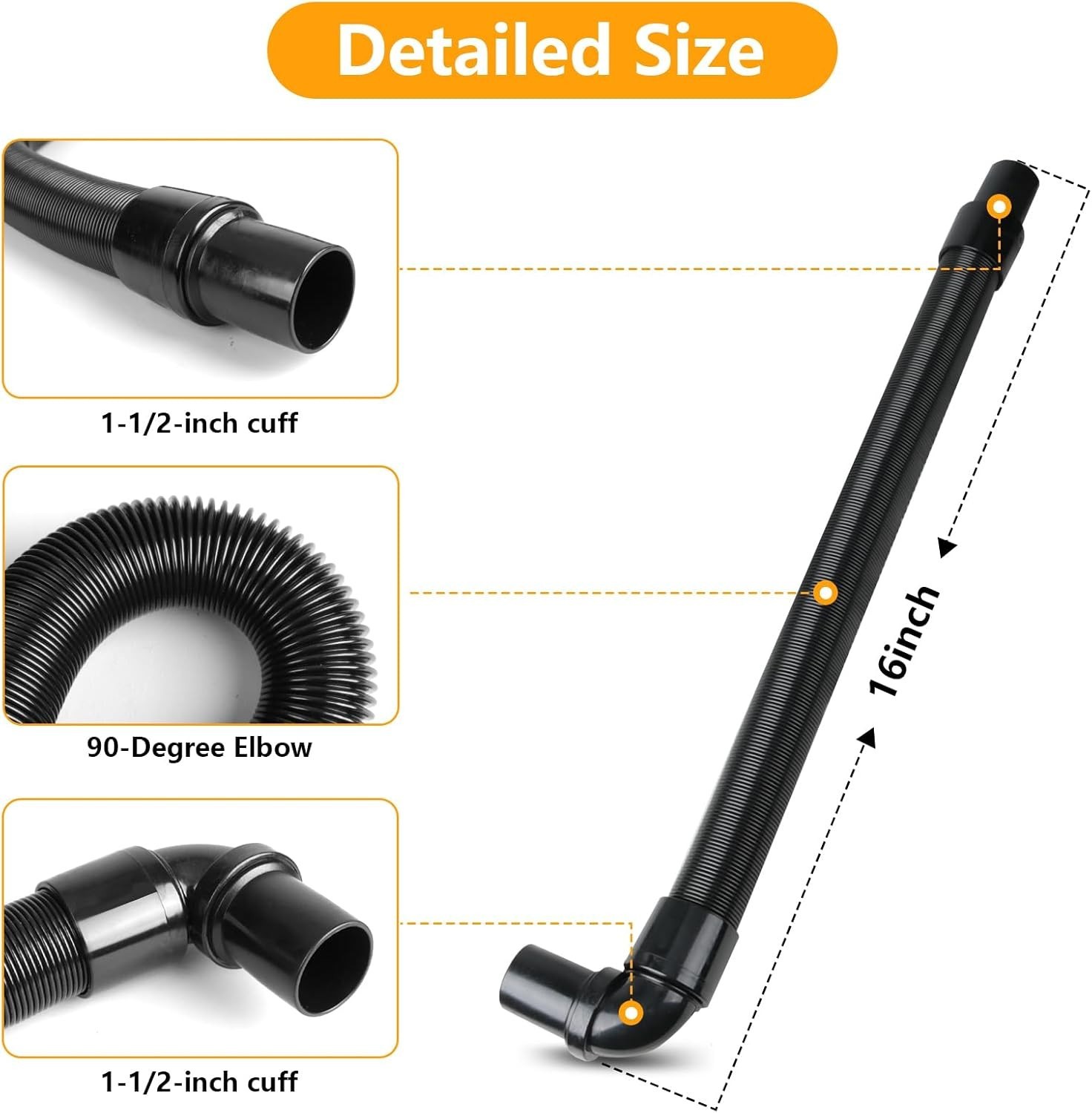 High-Performance Adjustable Vacuum Hose – Fits ProTeam Super Coach & Others