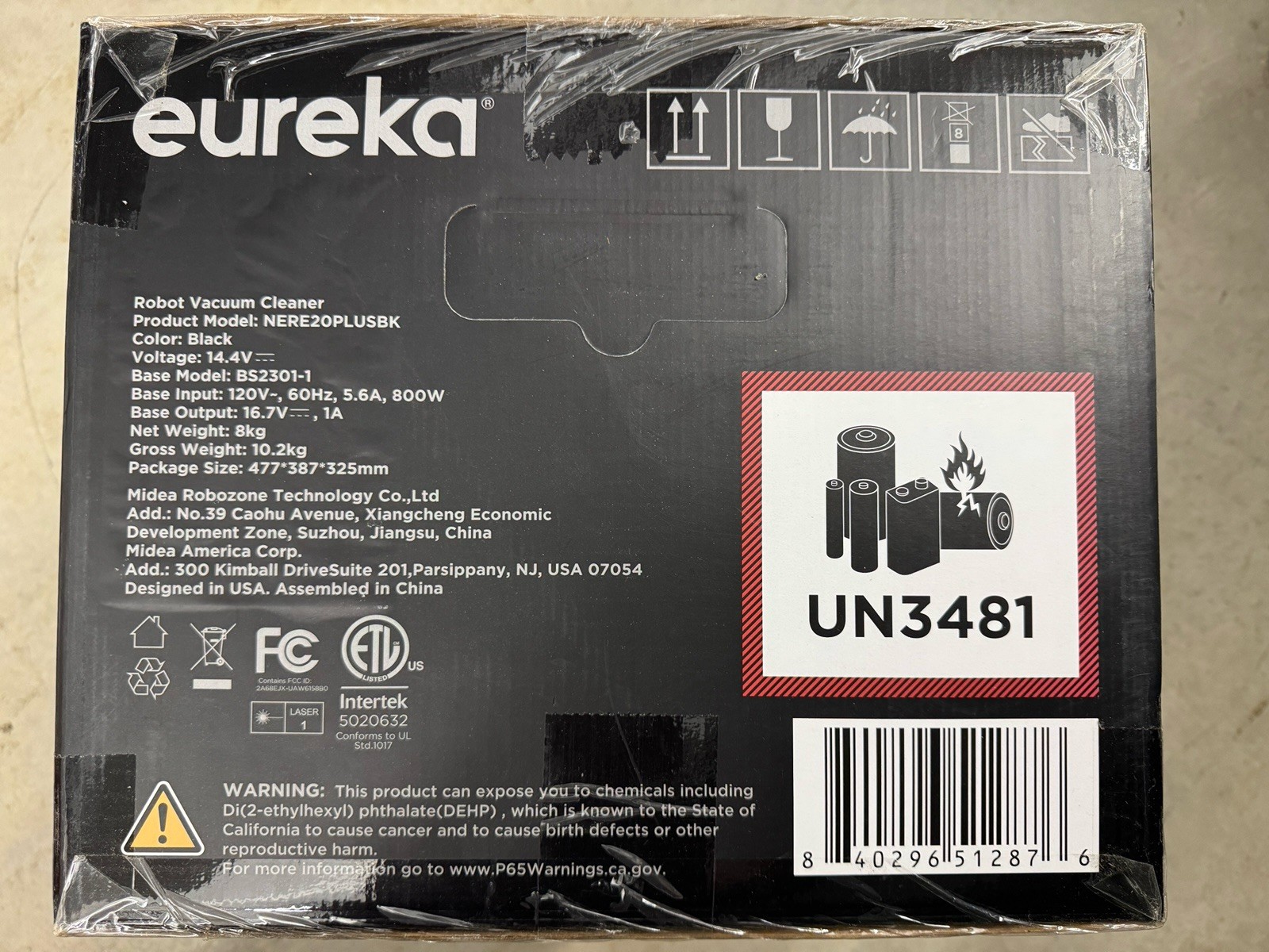Eureka E20 Plus Robot Vacuum Mop Auto Empty 8000Pa LiDAR NERE20PLUSBK